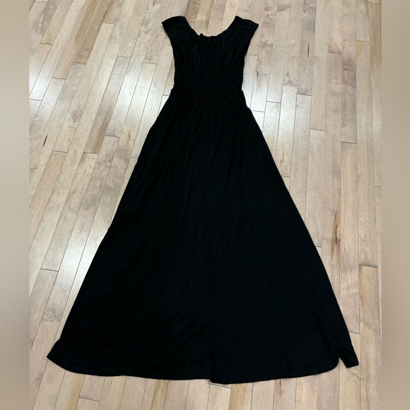 EUC Anthropologie Black Maxi Dress Bordeaux Etoile - Picture 6 of 8